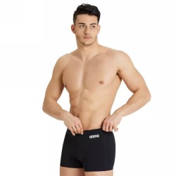 MENS TEAM SWIM SHORT SOLID BLACK/WHT