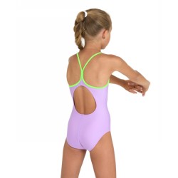 G ARENA SWIMSUIT LIGHT DROP SOLID LILAC/SOFT GREEN