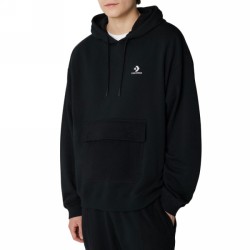 UTILITY POCKET PULLOVER HOODIE BLACK