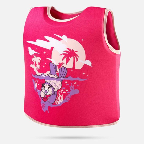 LEARN TO SWIM PRINTED FLOAT VEST PINK/PURPLE