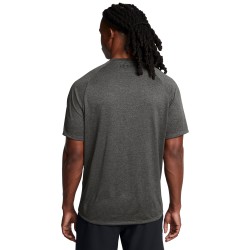 UA TECH 2.0 SS TEE T-SHIRT CARBON HEATHER/BLK