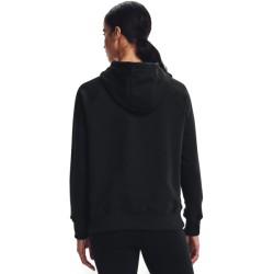 WMNS UA RIVAL FLEECE LOGO HOODIE BLACK/WHT WMNS UA RIVAL FLEECE LOGO HOODIE BLACK/WHT