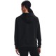 WMNS UA RIVAL FLEECE LOGO HOODIE BLACK/WHT