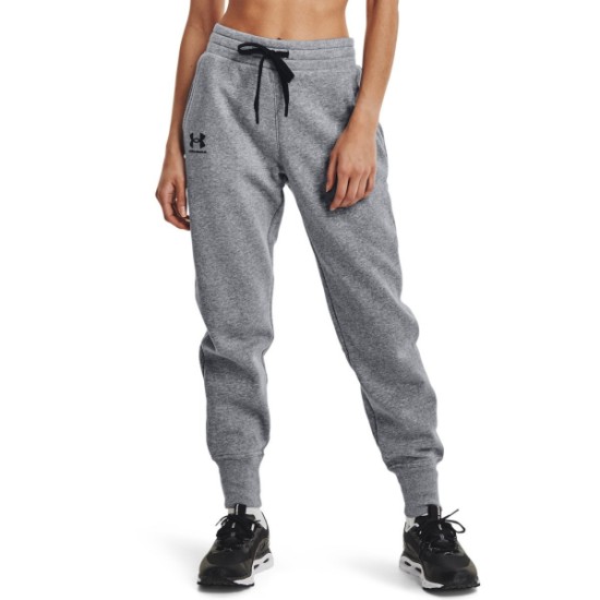 W UA RIVAL FLEECE JOGGER STEEL MEDIUM HEATHER/BLACK