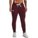 W UA RIVAL FLEECE JOGGER CHESTNUT RED/WHT