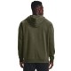 MENS UA RIVAL FLEECE HOODIE  MARINE OD GREEN LIGHT HEATHER/ONYX WHITE