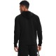 UA MENS  RIVAL FLEECE BIG LOGO HOODIE BLACK/WHT