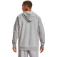 UA MENS  RIVAL FLEECE BIG LOGO HOODIE MOD GRAY LIGHT HEATHER/BLACK