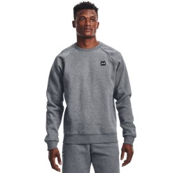 MEN S UA RIVAL FLEECE CREW PITCH GRAY LIGHT HEATHER/ONYX WHT MEN S UA RIVAL FLEECE CREW PITCH GRAY LIGHT HEATHER/ONYX WHT