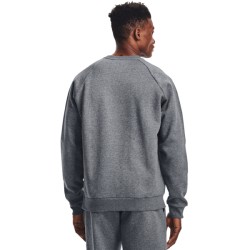 MEN S UA RIVAL FLEECE CREW PITCH GRAY LIGHT HEATHER/ONYX WHT MEN S UA RIVAL FLEECE CREW PITCH GRAY LIGHT HEATHER/ONYX WHT