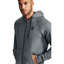 UA MENS  RIVAL FLEECE FULL  ZIP HOODIE PITCH GRAY LIGHT HEATHER UA MENS  RIVAL FLEECE FULL  ZIP HOODIE PITCH GRAY LIGHT HEATHER