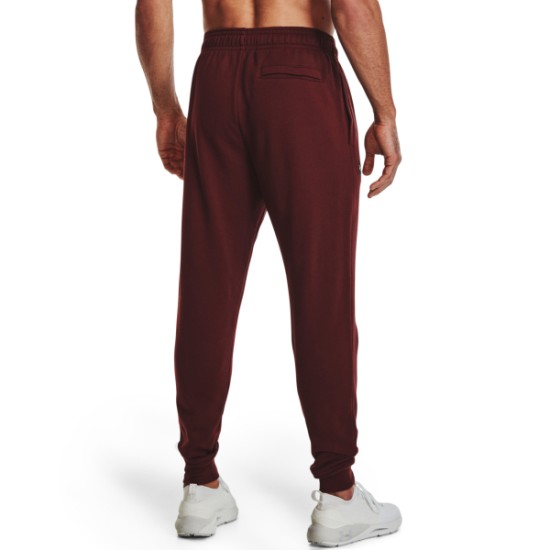 UA RIVAL FLEECE JOGGER PANTS CHESTNUT RED/ONYX WHT