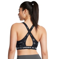 UA MID CROSSBACK PRINTED  BRA  BLK/CASTLEROCK UA MID CROSSBACK PRINTED  BRA  BLK/CASTLEROCK