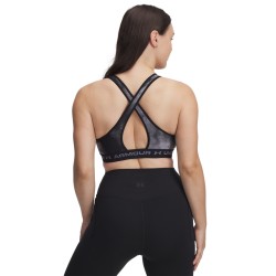 UA MID CROSSBACK PRINTED  BRA BLACK UA MID CROSSBACK PRINTED  BRA BLACK