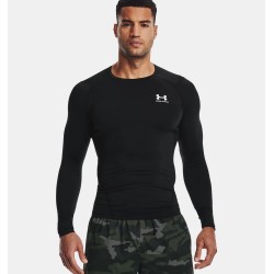 M UA  HEATGEAR  UARMOUR  LONG SLEEVE  BLACK/WHT