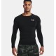 M UA  HEATGEAR  UARMOUR  LONG SLEEVE  BLACK/WHT