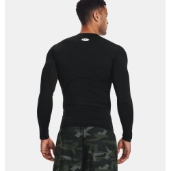M UA  HEATGEAR  UARMOUR  LONG SLEEVE  BLACK/WHT