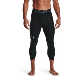 UA HG ARMOUR 3/4 LEGGING  BLACK/WHITE