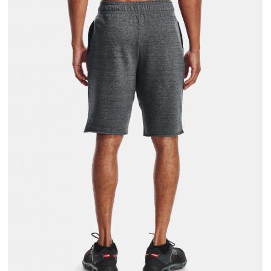 MEN S UA RIVAL TERRY SHORTS DARK GREY