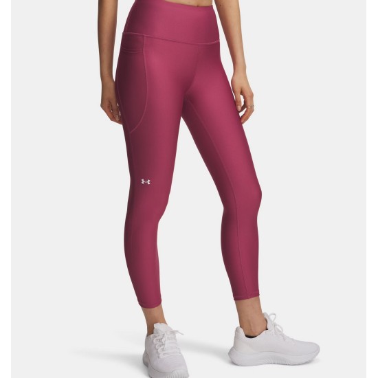 UA HG NO-SLIP WAISTBAND ANKLE LEGGING FUCHSIA DUST