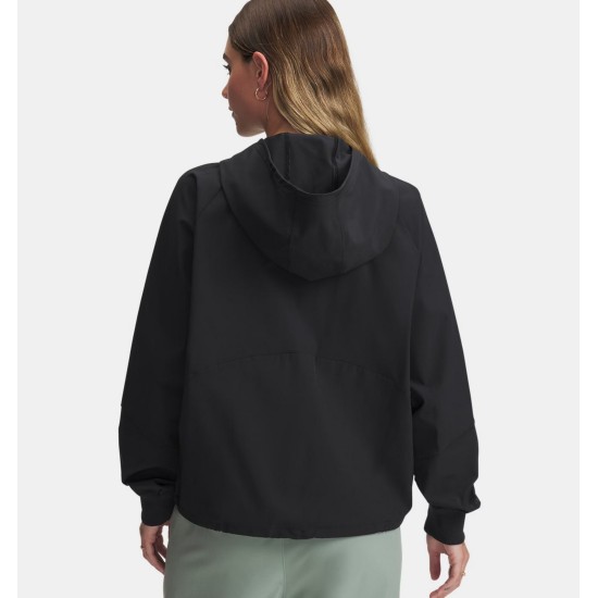 W UA WOVEN FZ JACKET BLACK