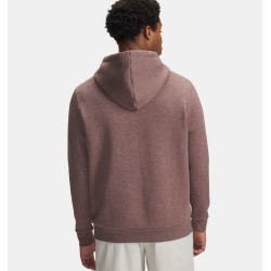 UA ICON FLEECE HOODIE MAROON MIST LIGHT HEATHER