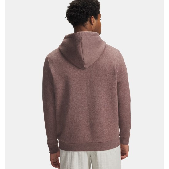 UA ICON FLEECE HOODIE MAROON MIST LIGHT HEATHER