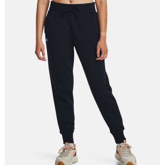 WOMEN S UA RIVAL FLEECE JOGGERS BLACK/WHT