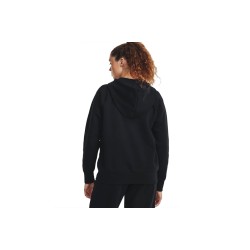 WOMEN S  UA RIVAL FLEECE FULL-ZIP HOODIE BLACK/WHT