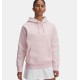 UA RIVAL FLEECE HOODIE PRIME PINK