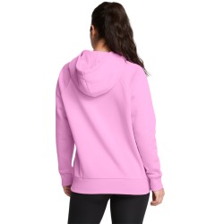 WOMEN S UA RIVAL FLEECE BIG LOGO HOODIE STELLAR PINK / WHT WOMEN S UA RIVAL FLEECE BIG LOGO HOODIE STELLAR PINK / WHT