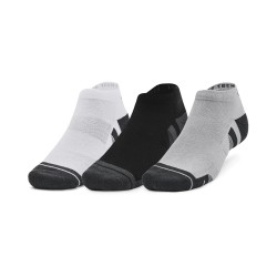 UA PERFORMANCE TECH 3PK LOW  WHT/BLK/GR