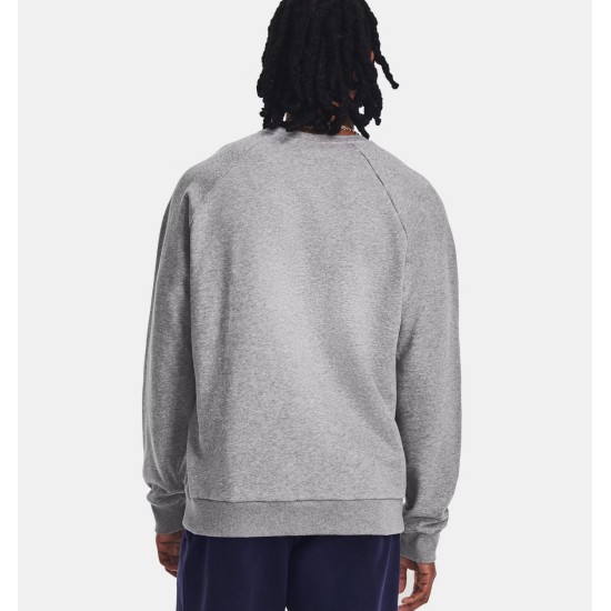 UA RIVAL FLEECE CREW CASTLEROCK LIGHT HEATHER UA RIVAL FLEECE CREW CASTLEROCK LIGHT HEATHER