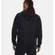 MENS UA RIVAL FLEECE HOODIE BLACK