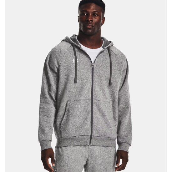 UA RIVAL FLEECE FZ HOODIE CASTLEROCK HEATHER UA RIVAL FLEECE FZ HOODIE CASTLEROCK HEATHER
