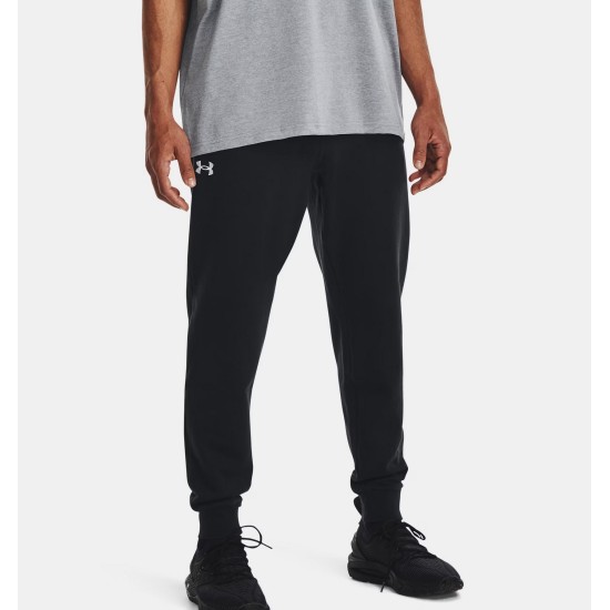 UA RIVAL FLEECE JOGGERS  BLACK/WHT UA RIVAL FLEECE JOGGERS  BLACK/WHT