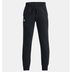 BOYS UA RIVAL FLEECE JOGGERS BLACK/WHT BOYS UA RIVAL FLEECE JOGGERS BLACK/WHT