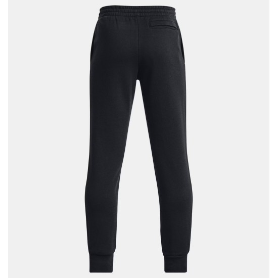 BOYS UA RIVAL FLEECE JOGGERS BLACK/WHT