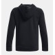 BOYS UA RIVAL FLEECE BIG LOGO HOODIE  BLACK/WHT