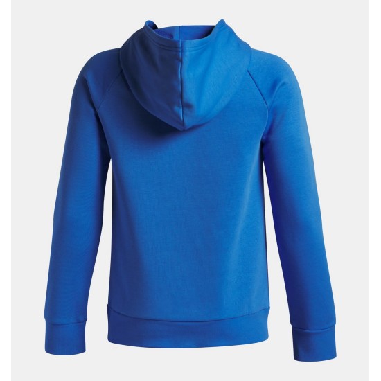 B UA RIVAL FLEECE BIG LOGO HOODIE ATLANTIC BLUE/WHT