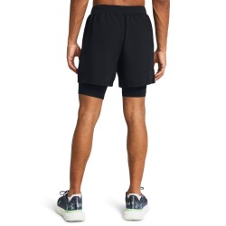 UA LAUNCH 5   2in1 SHORTS BLACK UA LAUNCH 5   2in1 SHORTS BLACK