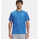 M UA TECH TEXTURED SHORT ATLANTIC BLUE