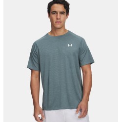 UA TECH TEXTURED SHORT SLEEVE JASPER BLUE