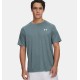 UA TECH TEXTURED SHORT SLEEVE JASPER BLUE