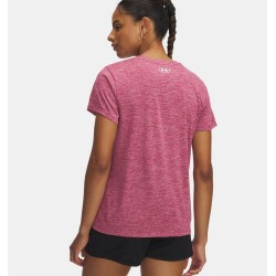 UA TECH SSC TWIST TEE FUCHSIA DUST/WHT