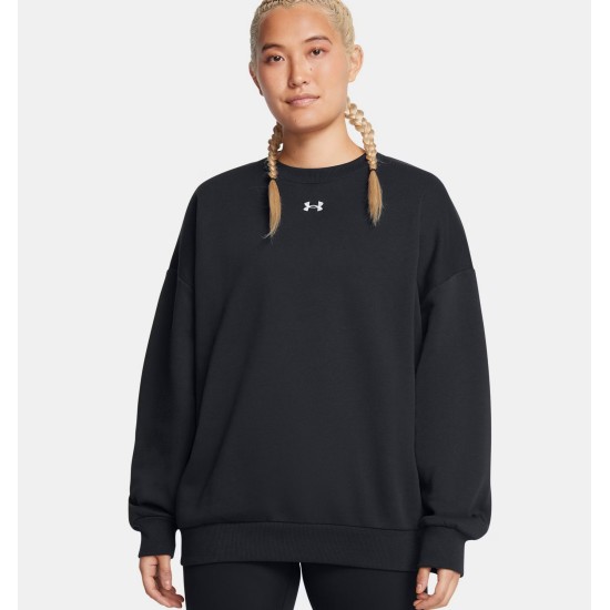 UA RIAVAL FLEECE OS CREW BLACK UA RIAVAL FLEECE OS CREW BLACK