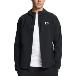 UA RIVAL WVN WINDBREAKER BLACK
