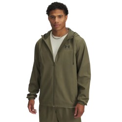 UA RIVAL WVN WINDBREAKER MARINE OD GREEN