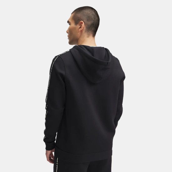 UA ICON FLEECE FZ TAPING BLACK