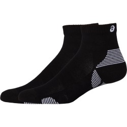 2PPK CUSHION RUN QUARTER SOCK  PERFORMANCE BLACK